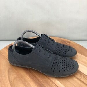 Merrell Barefoot Minimalist Lightweight Black Leather Cutout Shoes Womens 10
